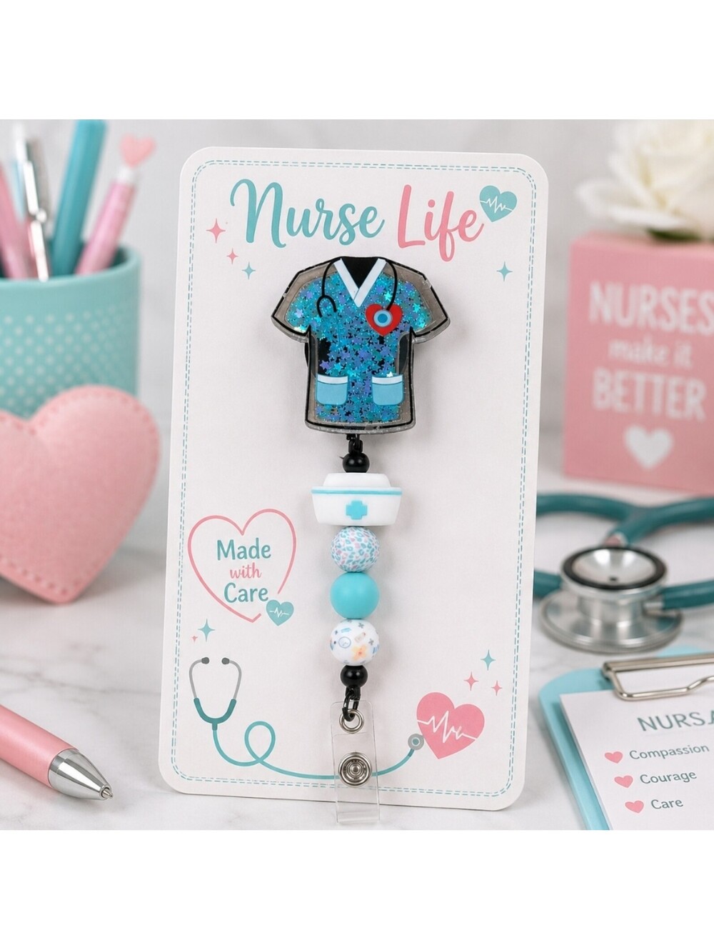 Nurse Life Retractable Lanyard Cardholder ID Badge